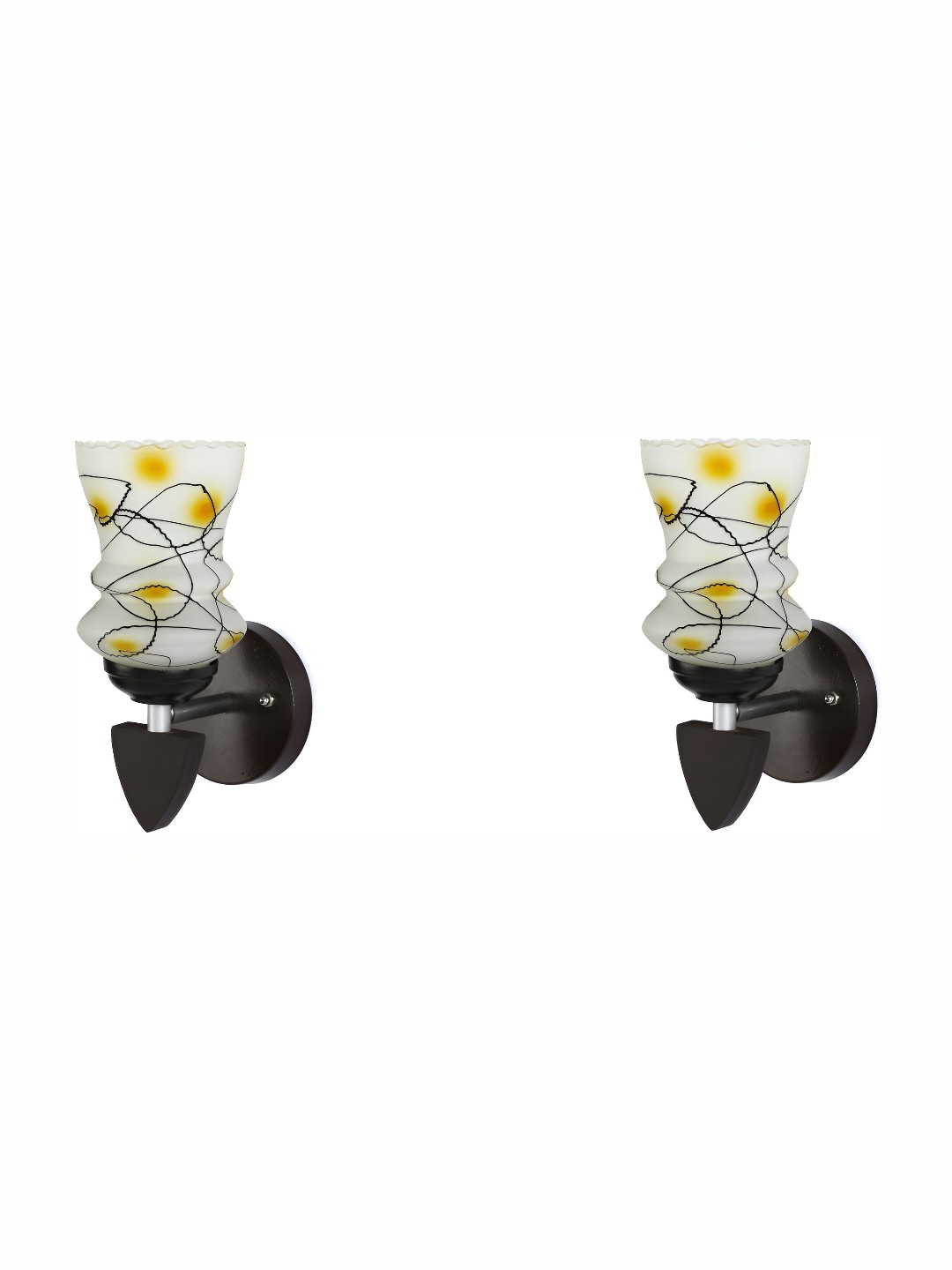 

Afast White & Yellow 2 Pieces Abstract Shaped Glass Wall Lamps