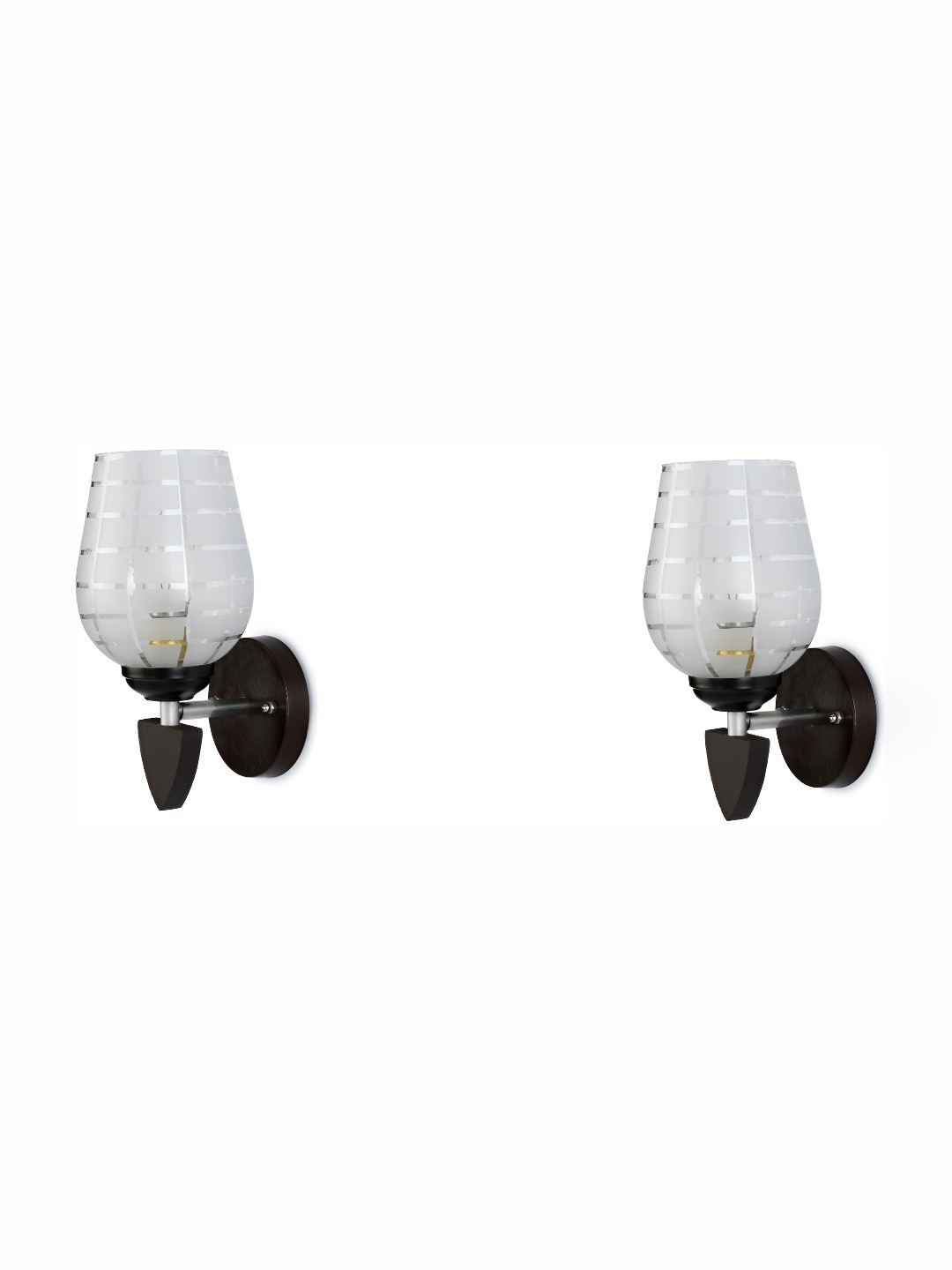 

Afast White & Black 2 Pieces Printed Abstract Shaped Glass Contemporary Wall Lamps