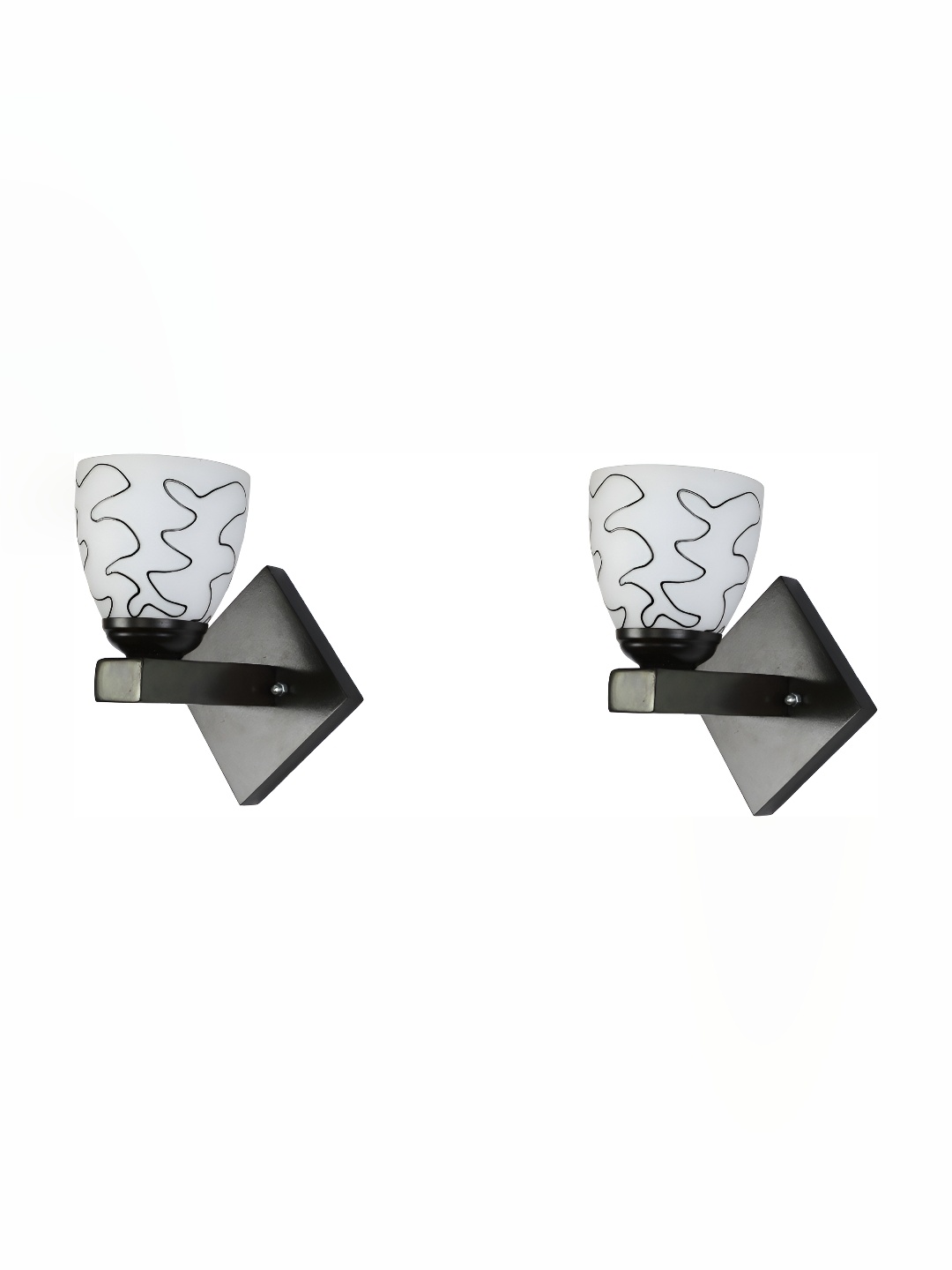 

Afast Black & White 2 Pieces Bell Shaped Glass Wall Lamp