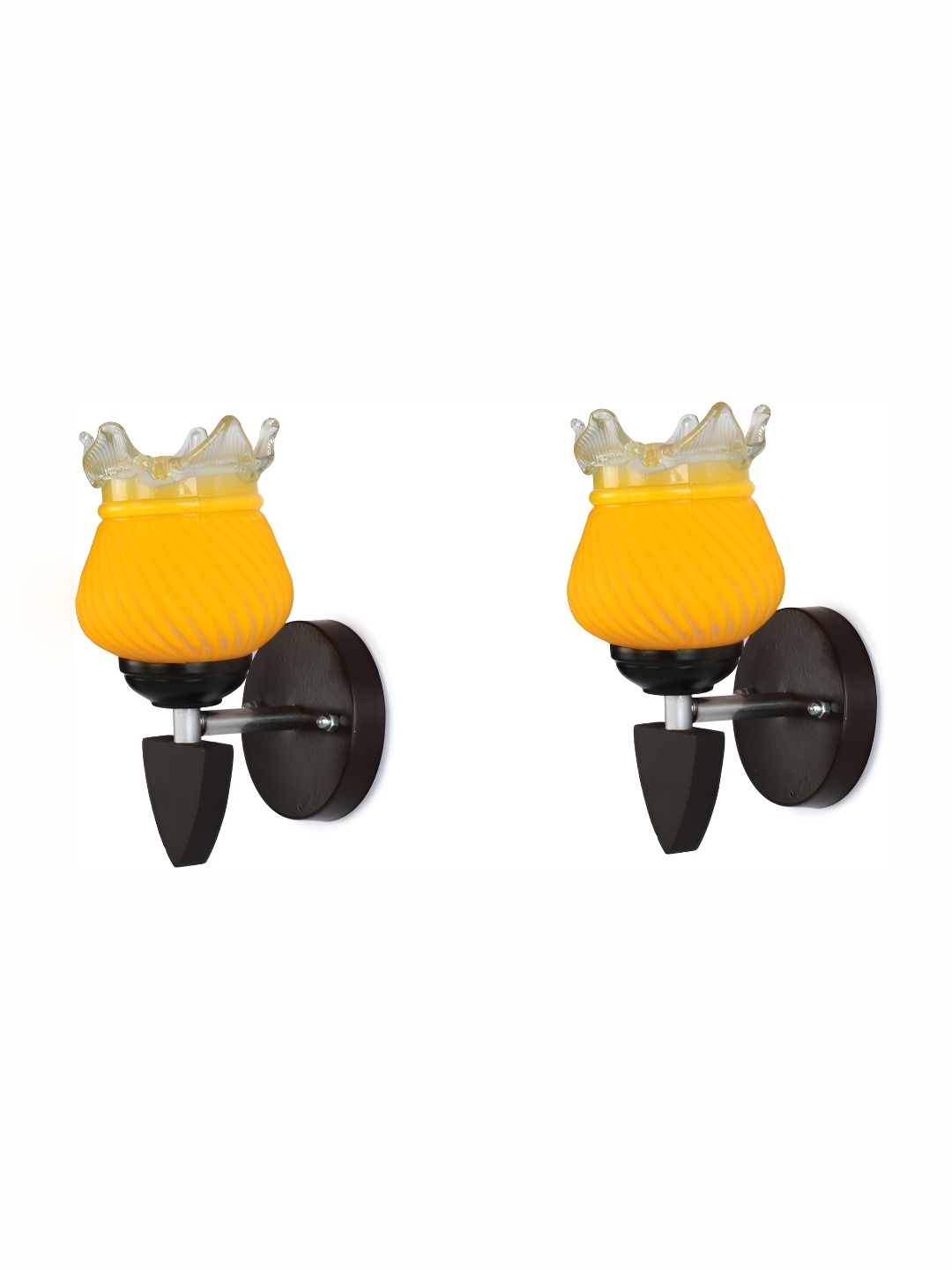 

Afast Yellow & White 2 Pieces Bell Shaped Glass Wall Lamp