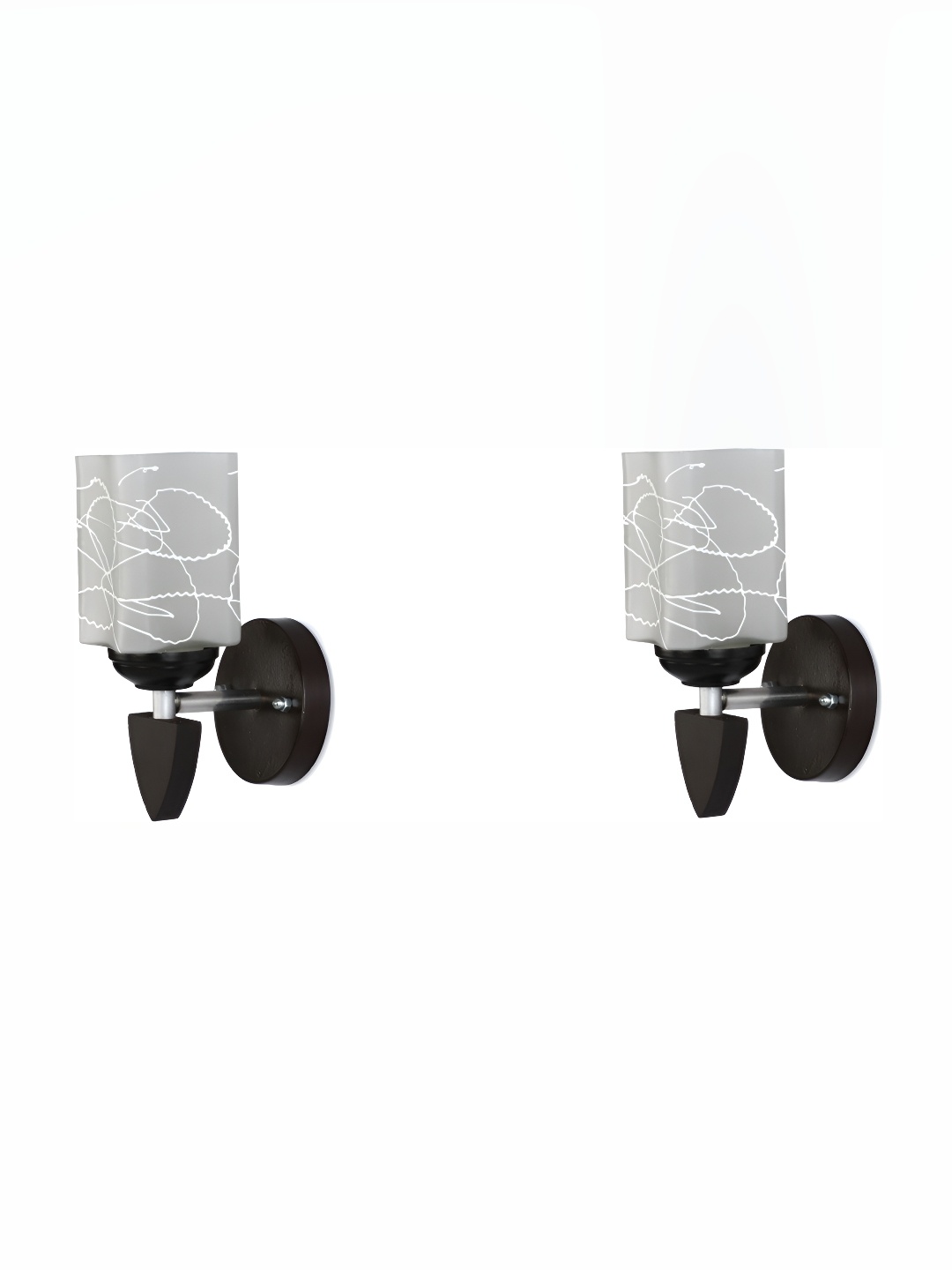 

Afast Grey 2 Pieces Rectangular Shaped Glass Wall Lamps