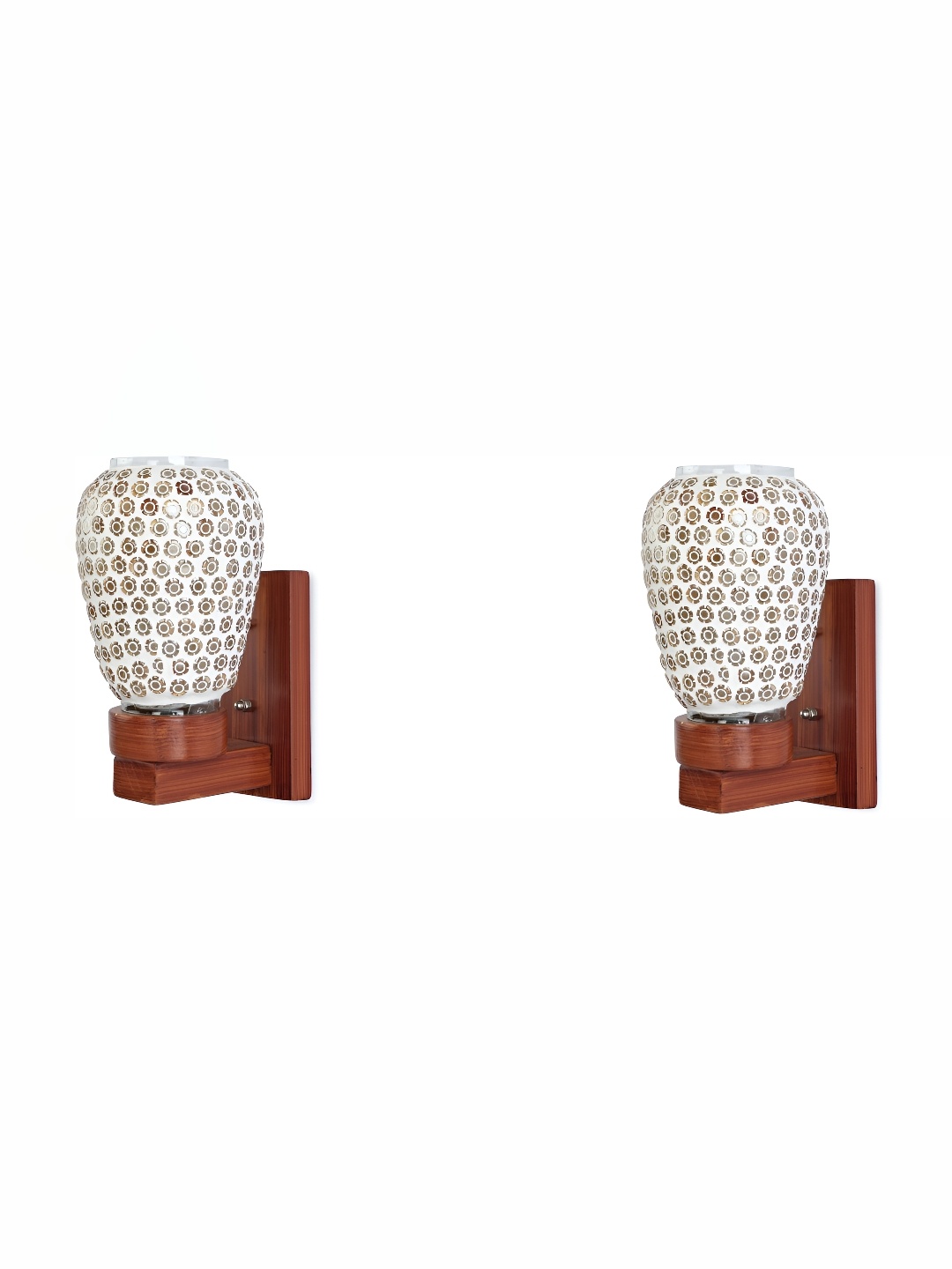 

Afast White 2 Pcs Textured Wall Lamps