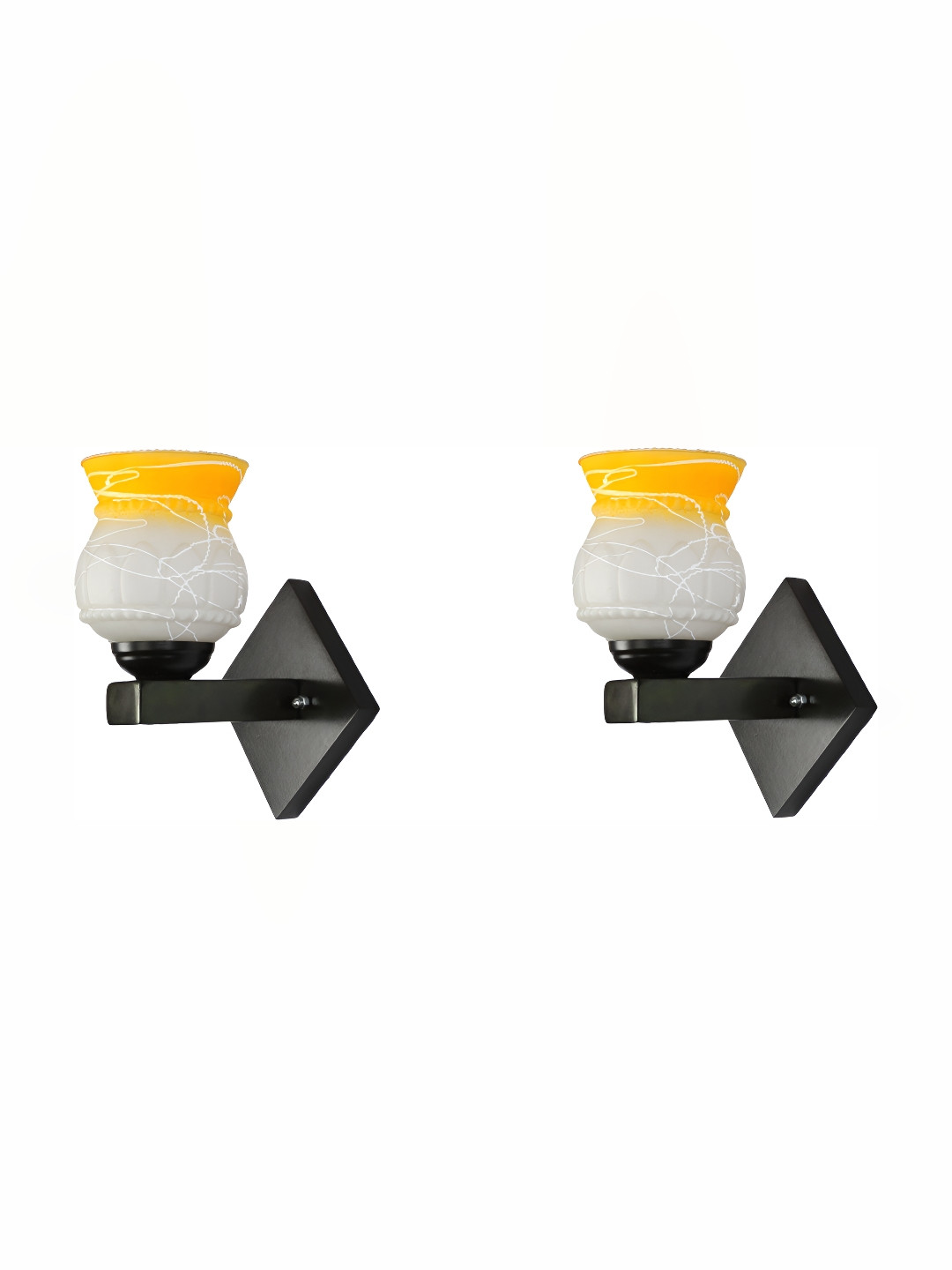 

Afast Yellow 2 Pieces Glass Wall Lamps