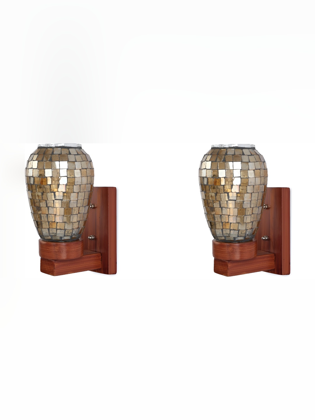 

Afast Gold Toned 2 Pcs Glass Wall Lamps