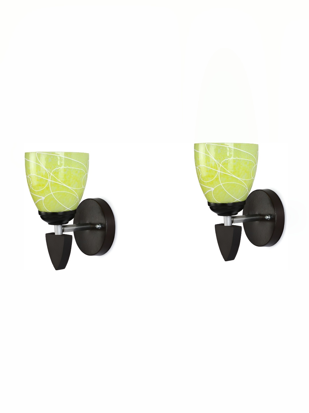 

Afast Yellow & White 2 Pieces Bell Shaped Glass Wall Lamp