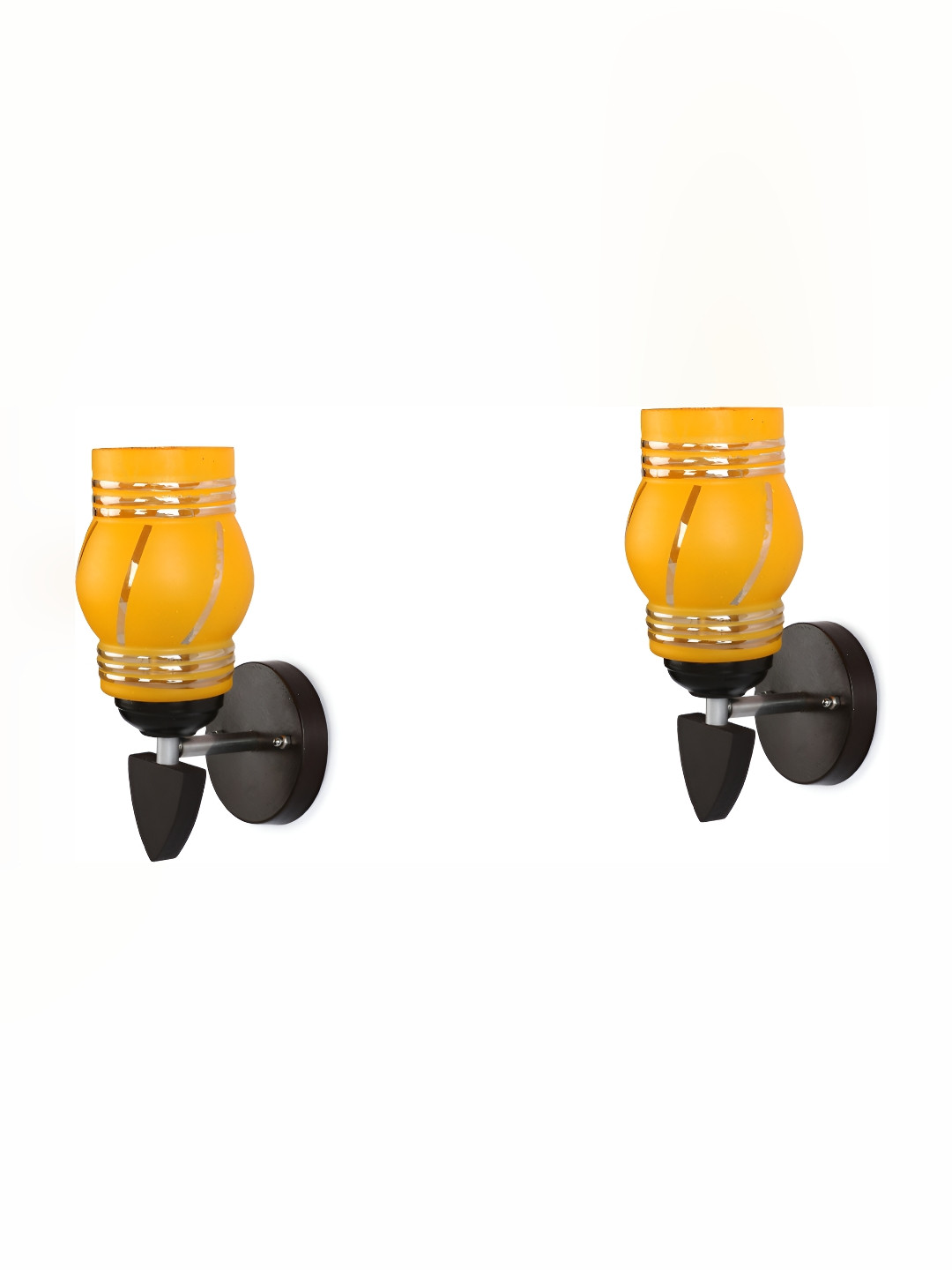 

Afast Yellow 2 Pieces Bell Shaped Glass Wall Lamp