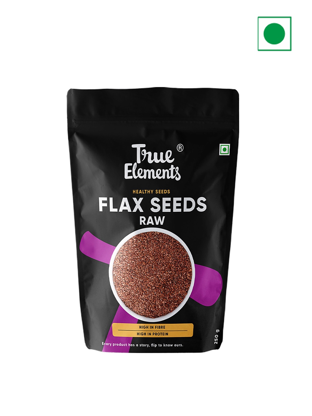 

True Elements Black Raw Flax Seeds 250 Gm