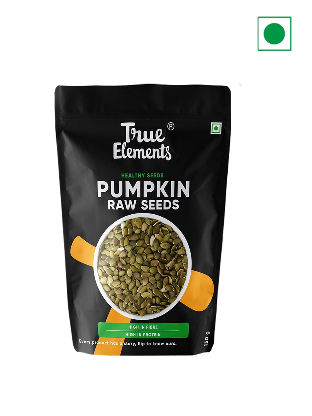 

True Elements Raw Pumpkin Seeds 150 Gm, Black