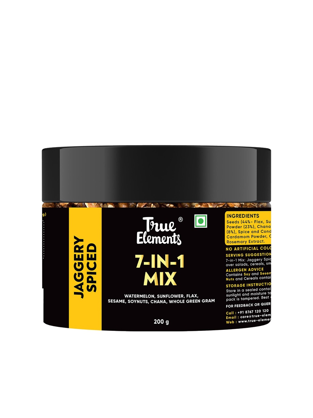 

True Elements 7-in-1 Mix Jaggery Spiced 200gm, Black