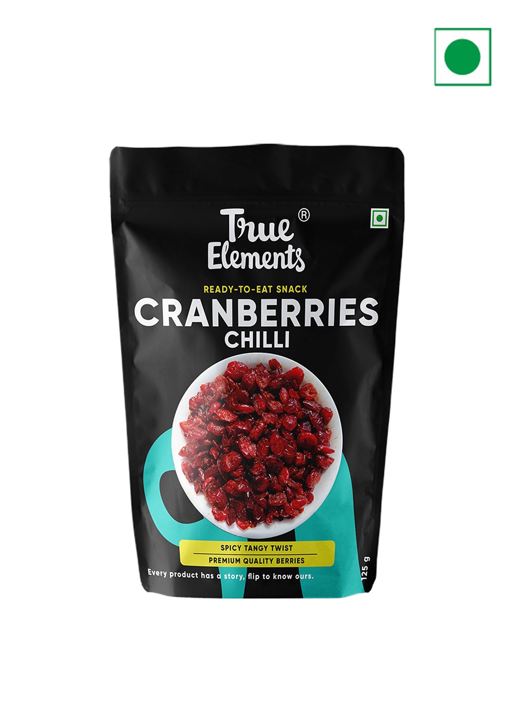 

True Elements Chilli Cranberries 125gm, Black