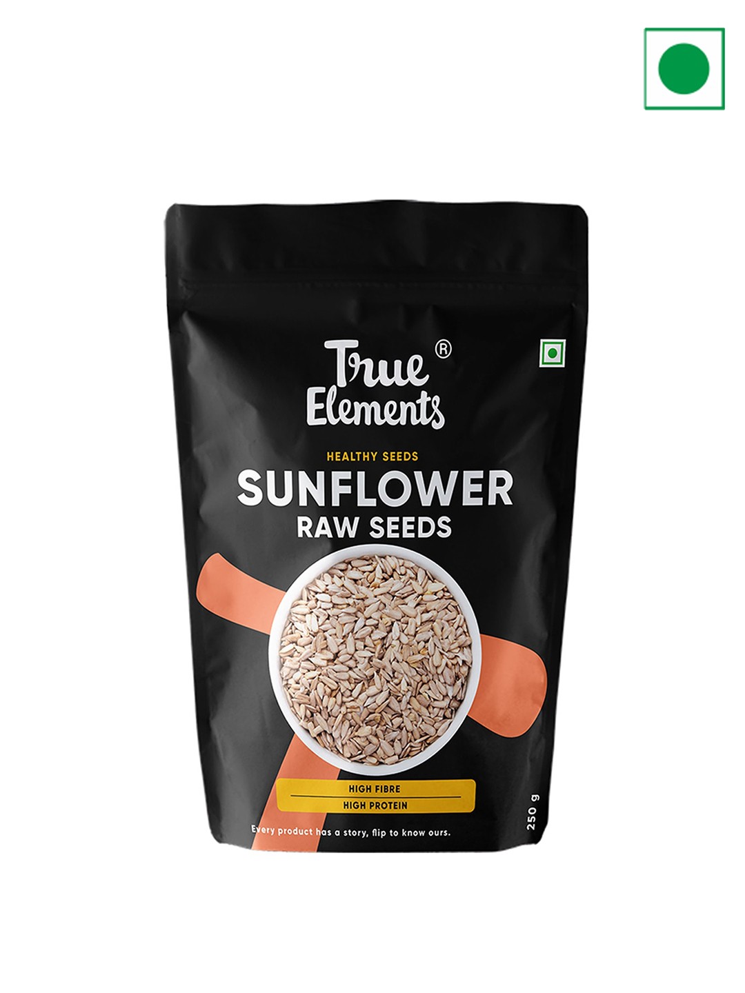 

True Elements Raw Sunflower Seeds 250 gm, Black