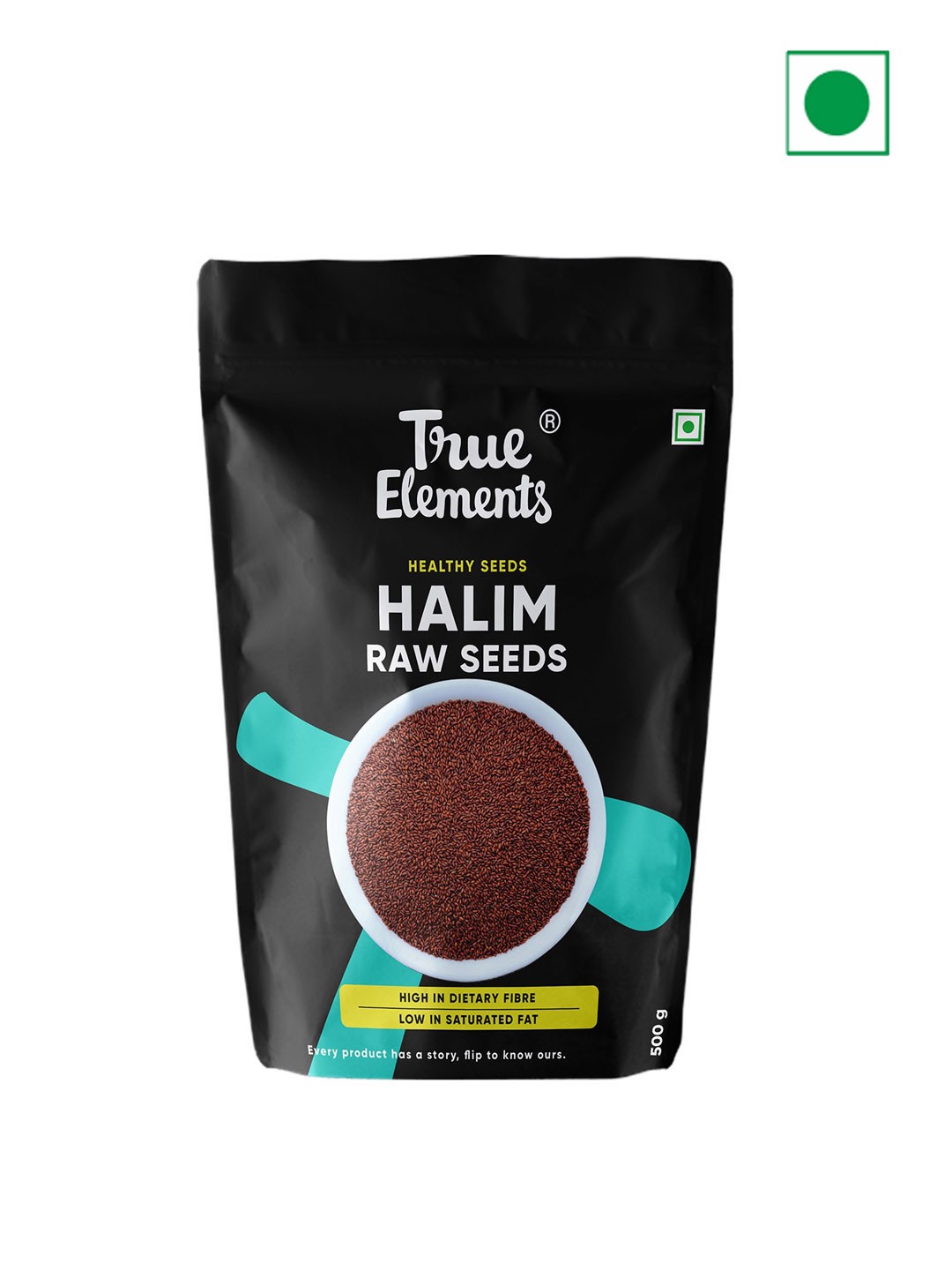 

True Elements Halim Raw Seeds 500gm, Black