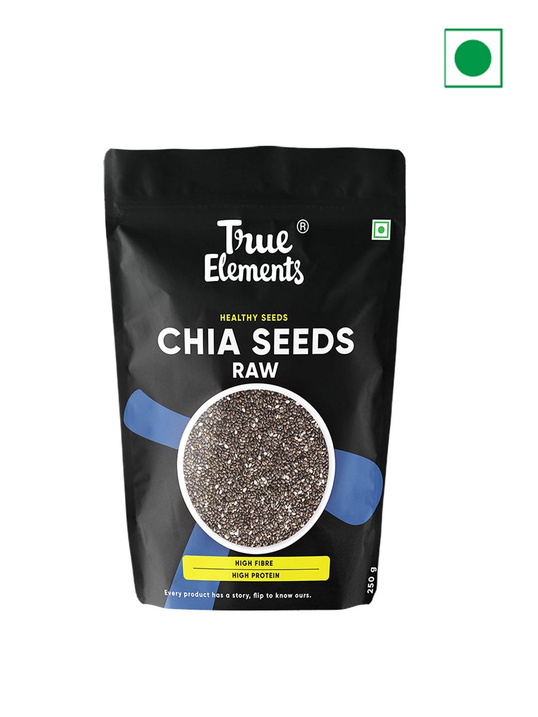 

True Elements Black Raw Chia Seeds 250gm