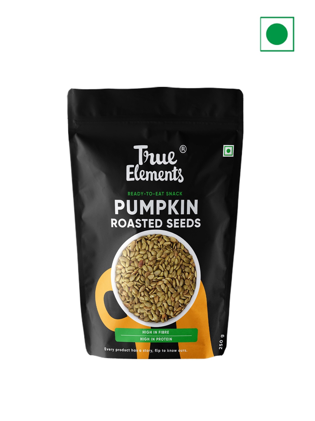 

True Elements Black Pumpkin Roasted Seeds 250gm