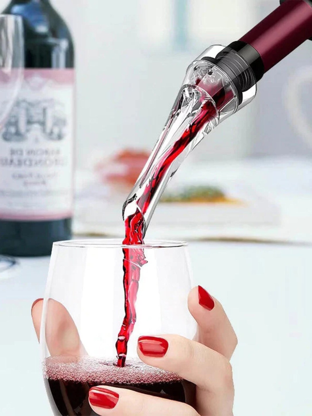 

THEDECORKART Transparent Wine Premium Aerator Pourer