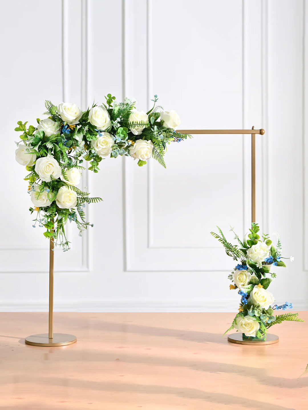 

DecorTwist Gold-Toned Pooja Essentials Square Backdrop Stand