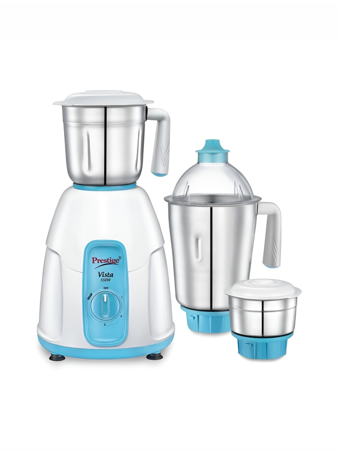 

Prestige Vista White & Blue 550W Mixer Grinder With 3 Jars
