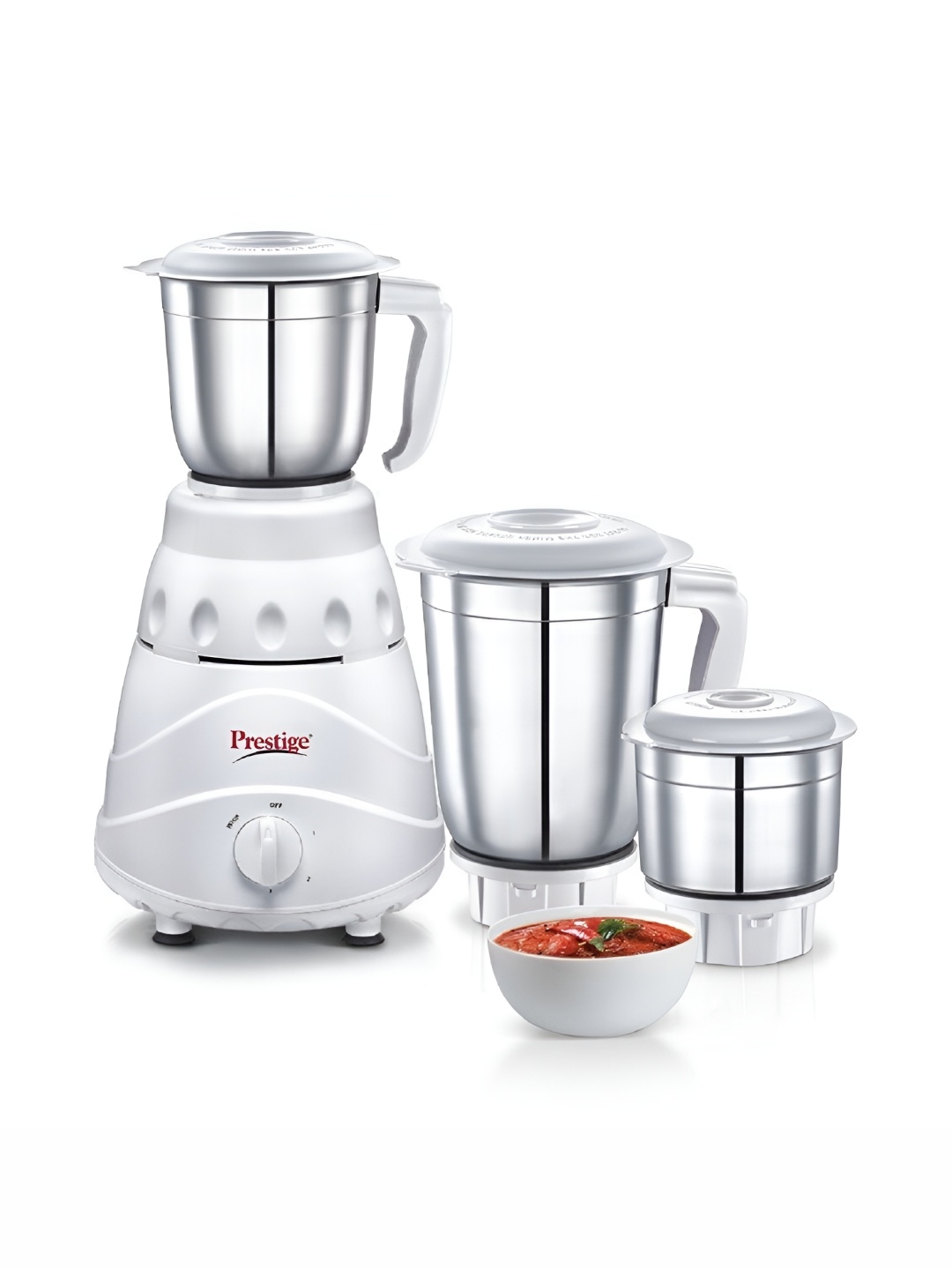 

Prestige Flair White 550W Mixer Grinder With 3 Jars