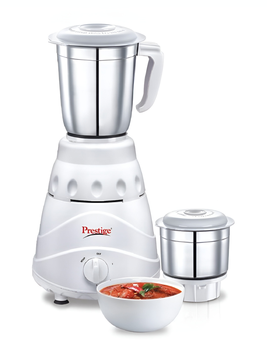 

Prestige Flair White 550 W Mixer Grinder With 2 Jars