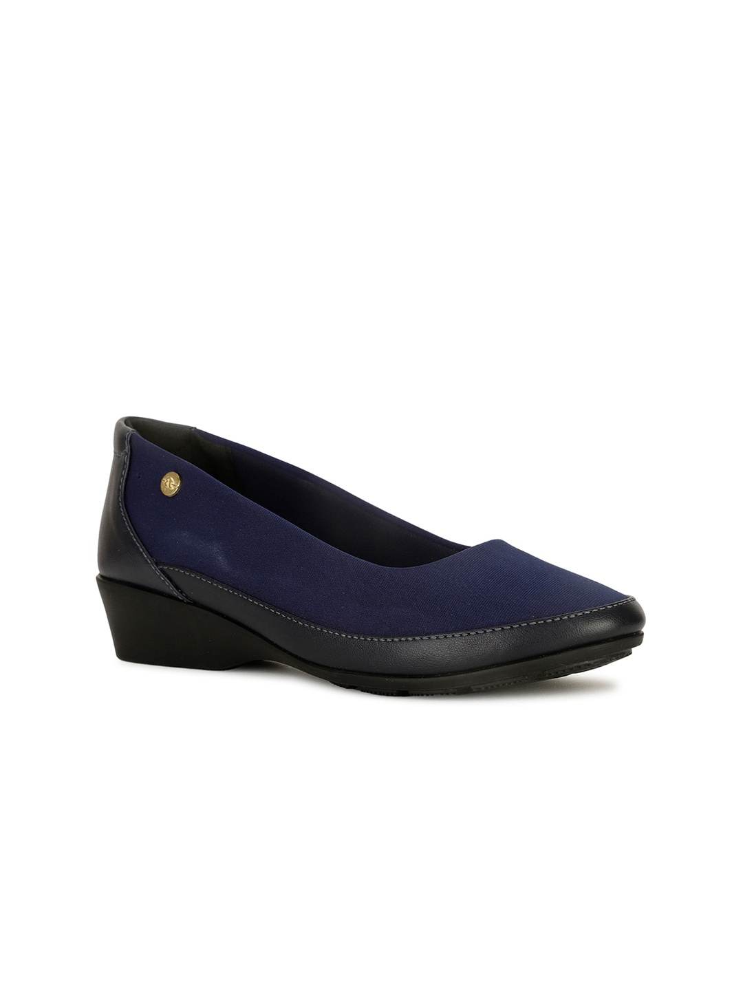 

Bata Round Toe Wedges Pumps, Navy blue