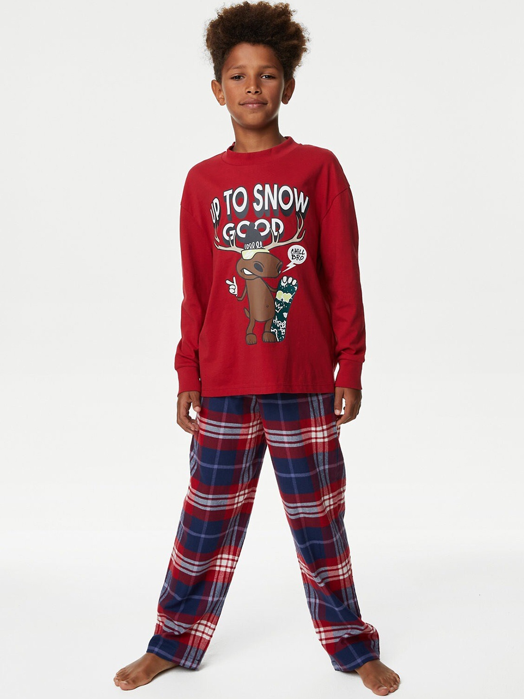 

Marks & Spencer Boys Printed Pure Cotton Night Suit, Red