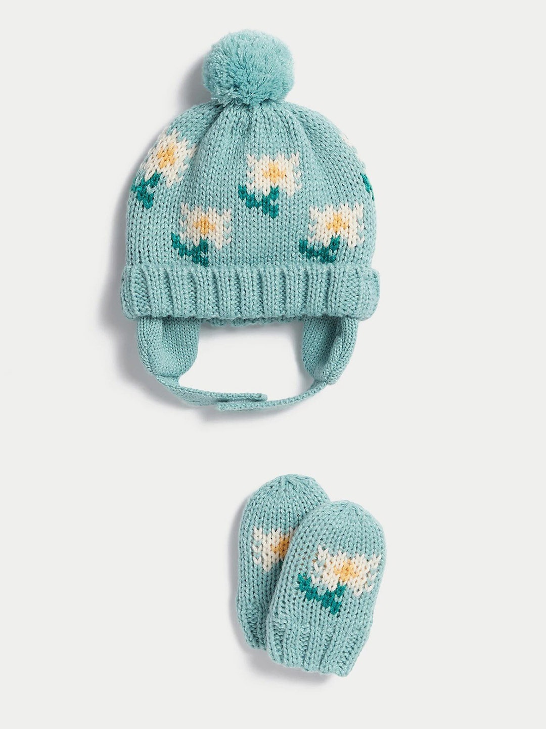 

Marks & Spencer Girls Self Design Beanie, Blue