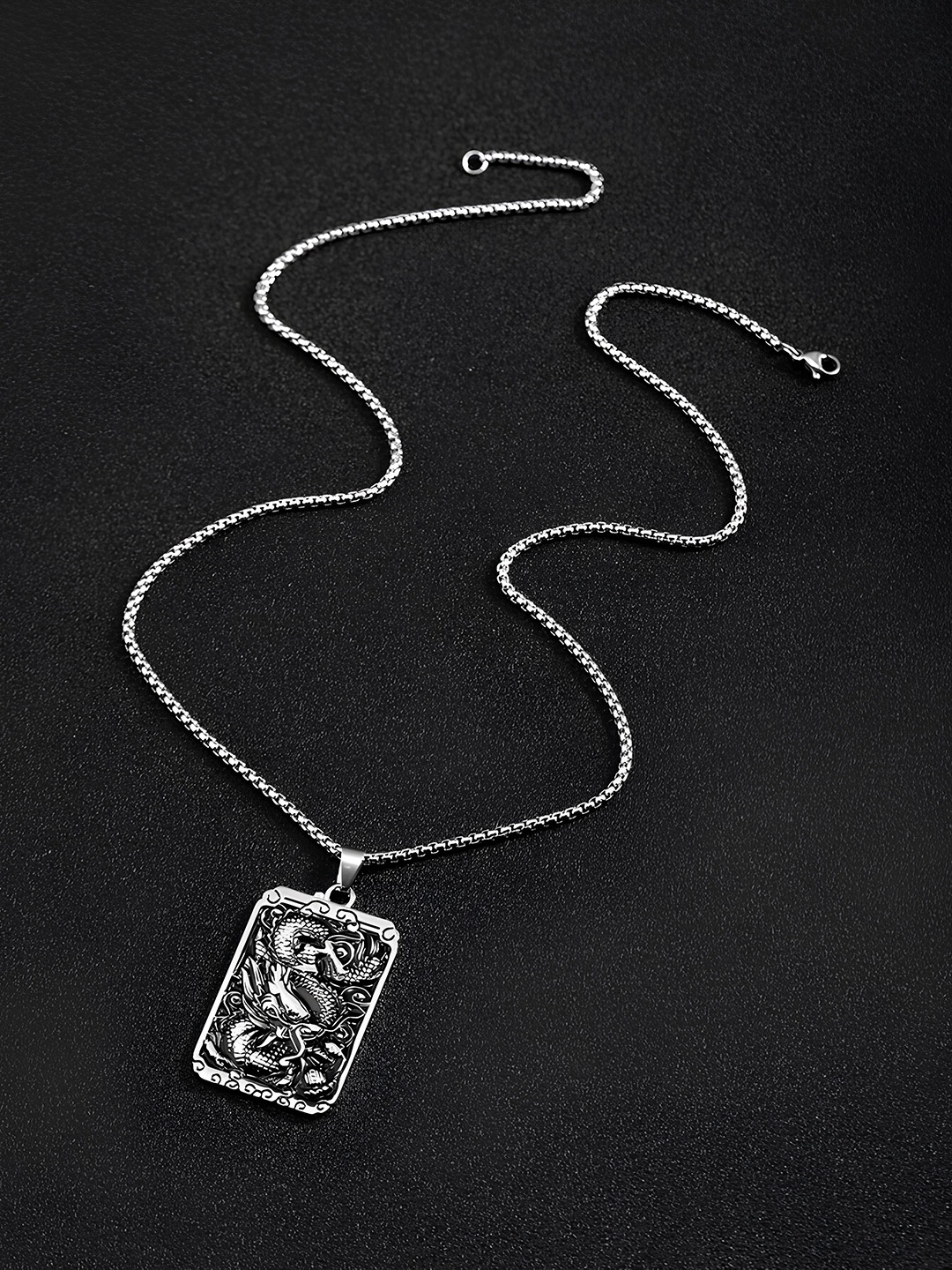 

KARISHMA KREATIONS Silver-Plated Contemporary Pendant With Chain