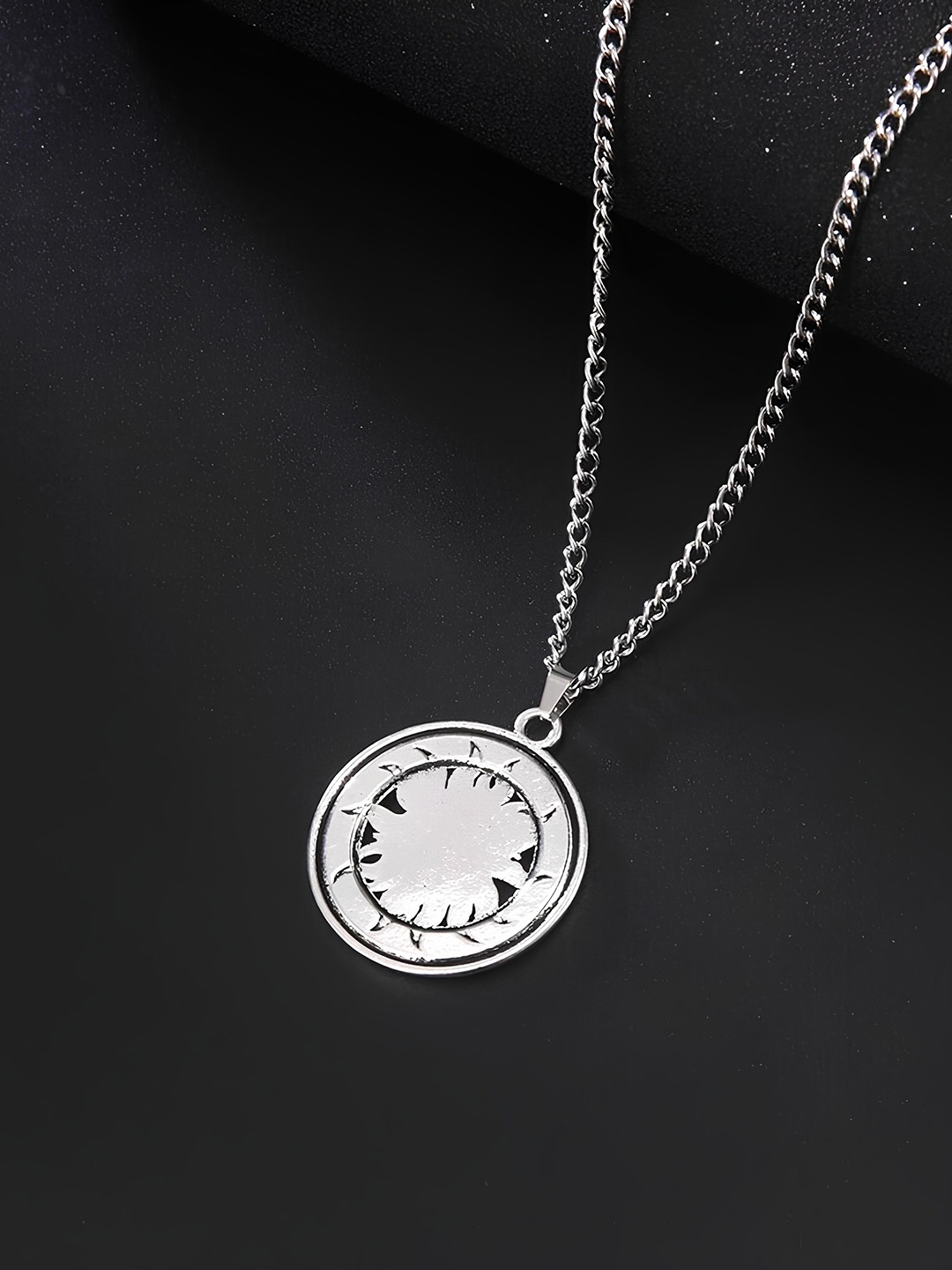 

KARISHMA KREATIONS Silver-Plated God Veles Symbol Slavic Pendant With Chain