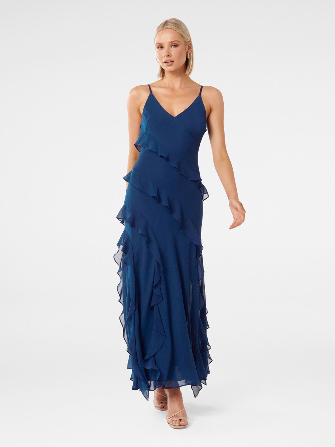 

Forever New Shoulder Strap Maxi Dress, Navy blue