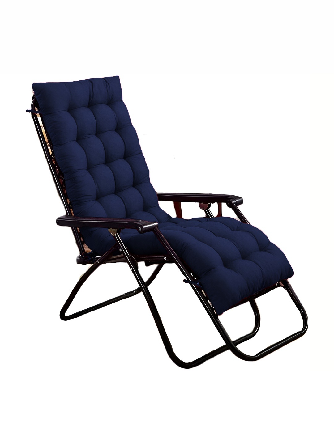 

Mom's Moon Navy Blue Solid Chair Pad