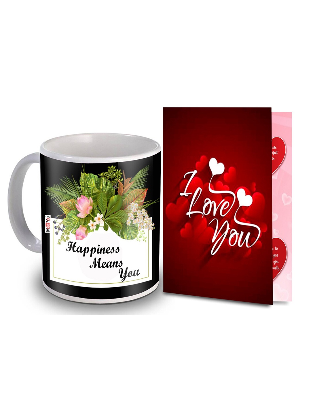 

ME & YOU Red & White 2 Pieces Printed Home Gift Set