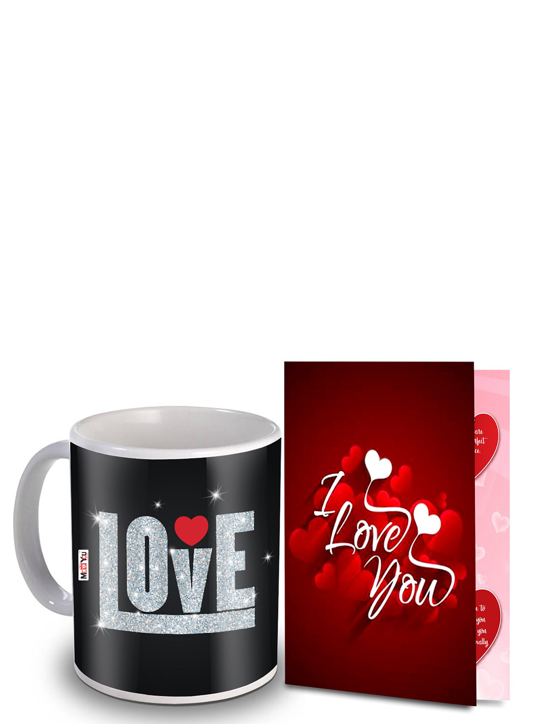 

ME & YOU Red & White 2 Pieces Printed Home Gift Set