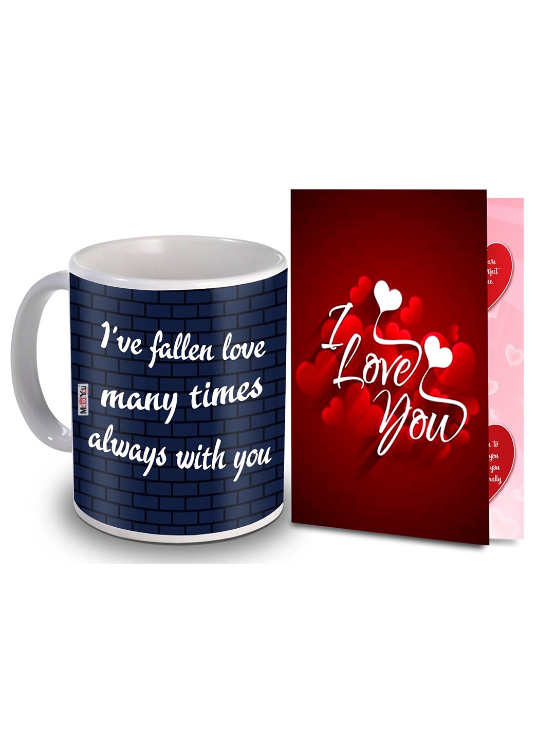 

ME & YOU Red & White 2 Pieces Printed Home Gift Set
