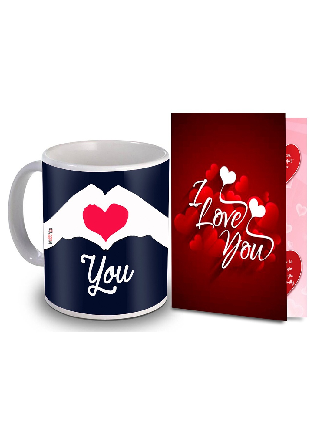 

ME & YOU Red & Blue 2 Pieces Printed Home Gift Set
