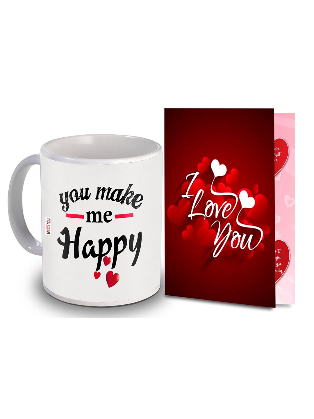 

ME & YOU Red & White 2-Pieces Printed Home Gift Set
