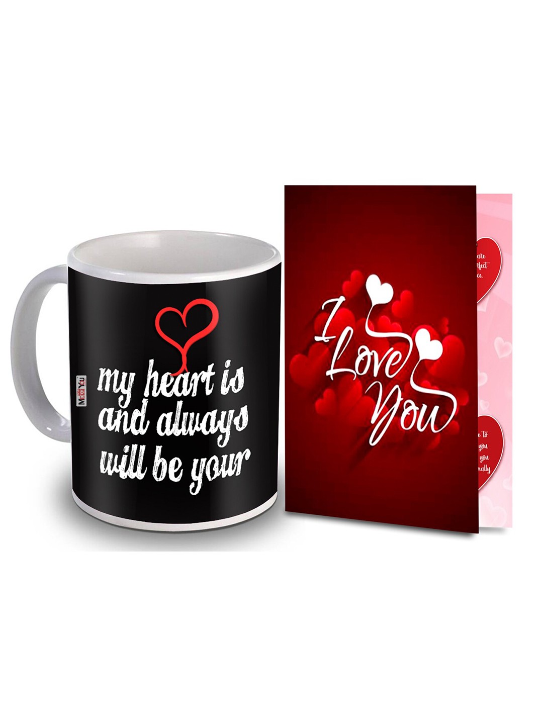 

ME & YOU Red & White 2-Pieces Printed Home Gift Set