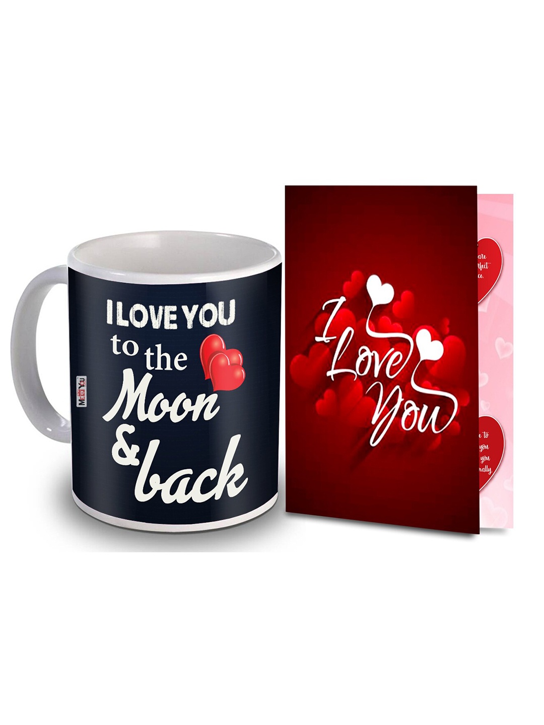 

ME & YOU Red & White 2-Pieces Printed Home Gift Set