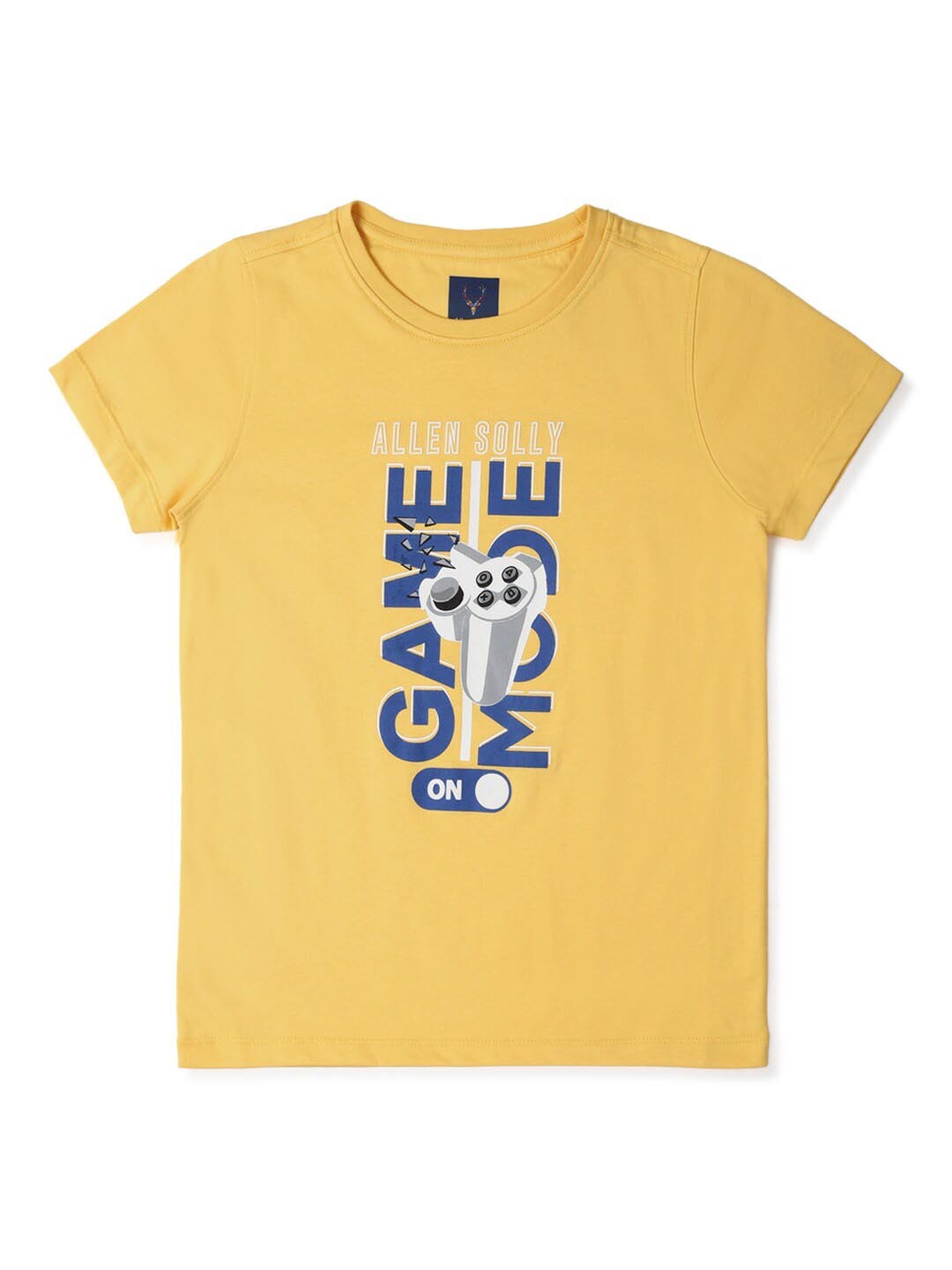 

Allen Solly Junior Boys Typography Printed Cotton Regular Fit T-shirt, Yellow