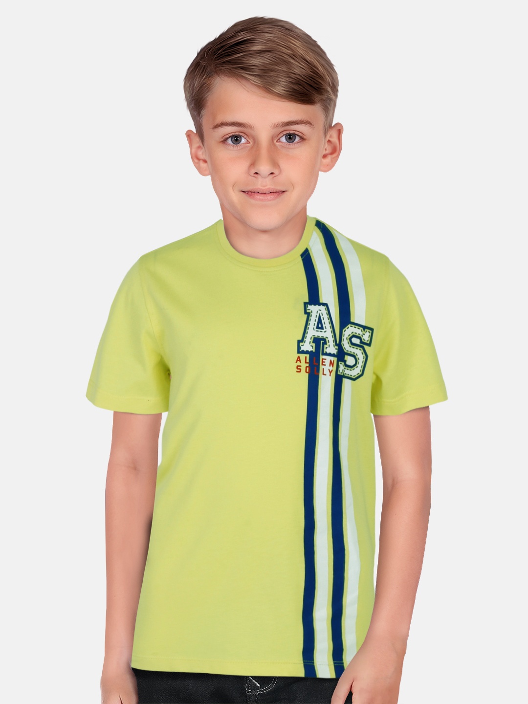 

Allen Solly Junior Boys Striped Regular Fit T-shirt, Yellow