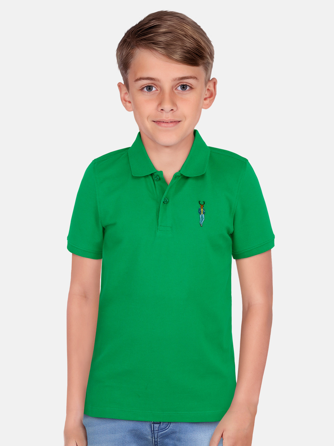 

Allen Solly Junior Boys Polo Collar Regular Fit T-shirt, Green