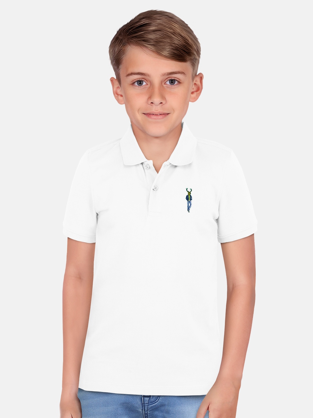 

Allen Solly Junior Boys Polo Collar Regular Fit T-shirt, White