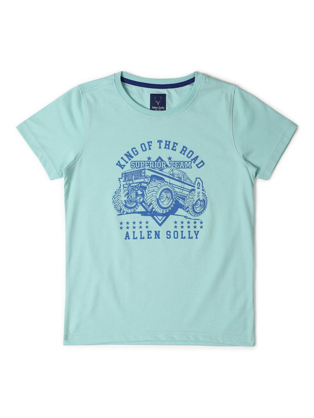 

Allen Solly Junior Boys Typography Printed Cotton T-shirt, Blue