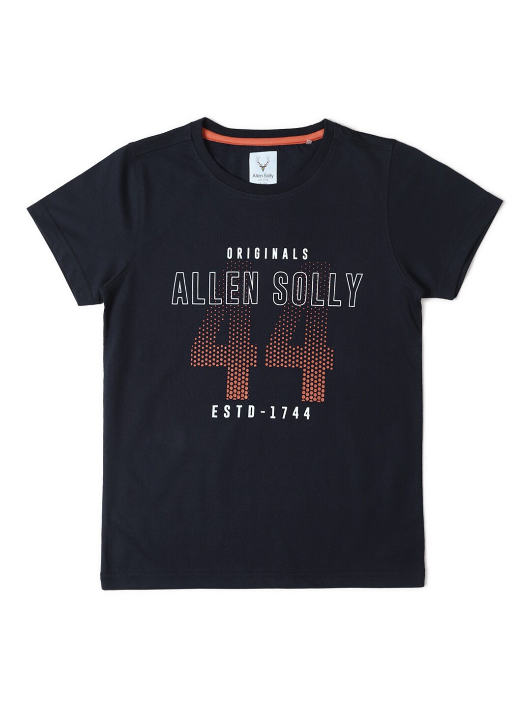 

Allen Solly Junior Boys Typography Printed T-shirt, Navy blue