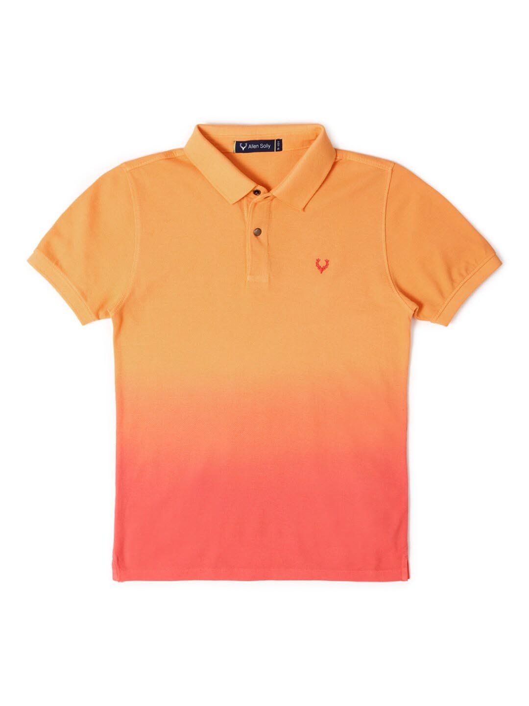 

Allen Solly Junior Boys Tie & Dye Polo Collar Cotton T-shirt, Orange