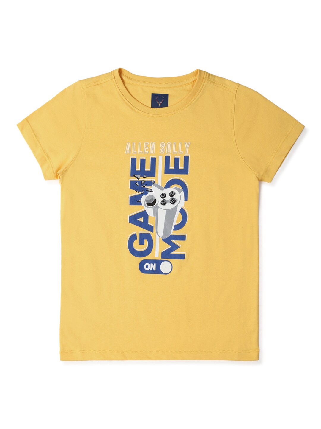 

Allen Solly Junior Boys Typography Printed Pure Cotton T-Shirt, Yellow