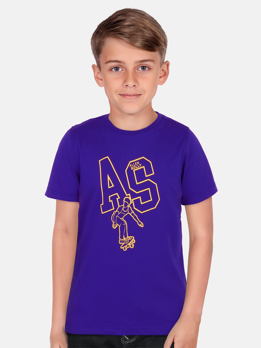 

Allen Solly Junior Boys Typography Printed T-Shirt, Navy blue