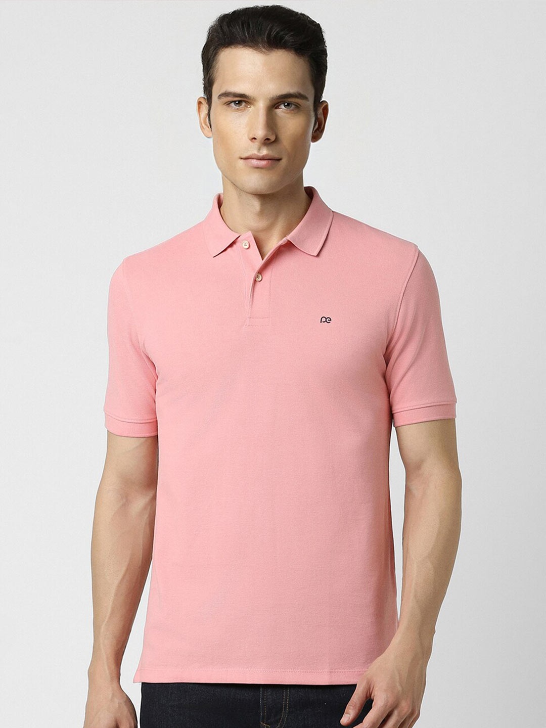 

Peter England Polo Collar Short Sleeves T-shirt, Pink