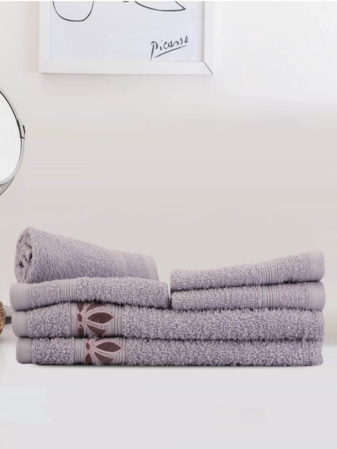 

LUSH & BEYOND Lavender 6 Pieces Cotton 500 GSM Towel Set