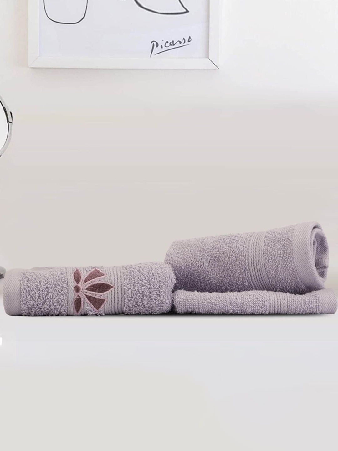 

LUSH & BEYOND Lavender 3 Pieces Cotton 500 GSM Towel Set