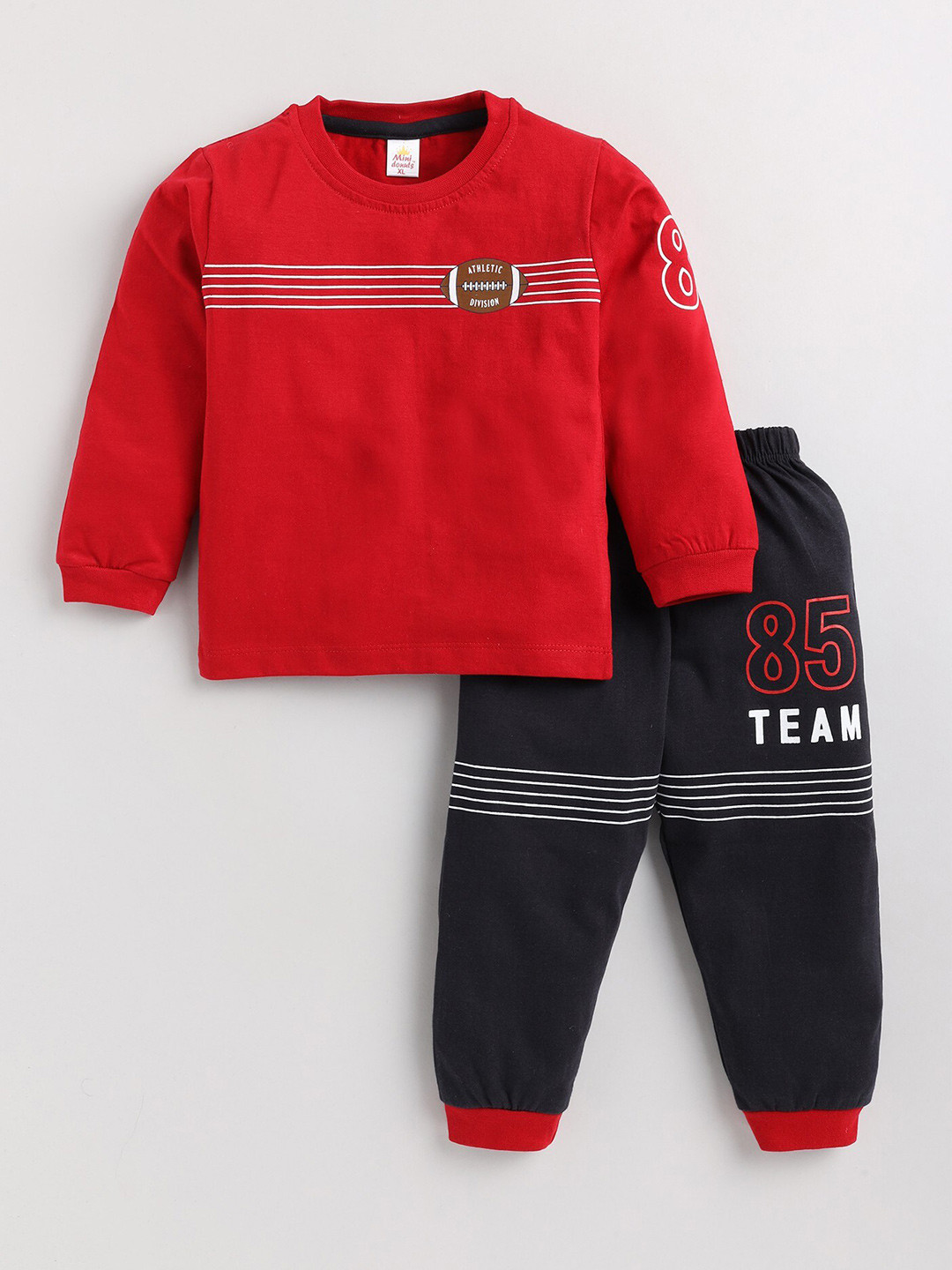 

BAESD Infants Striped T-shirt with Joggers, Red